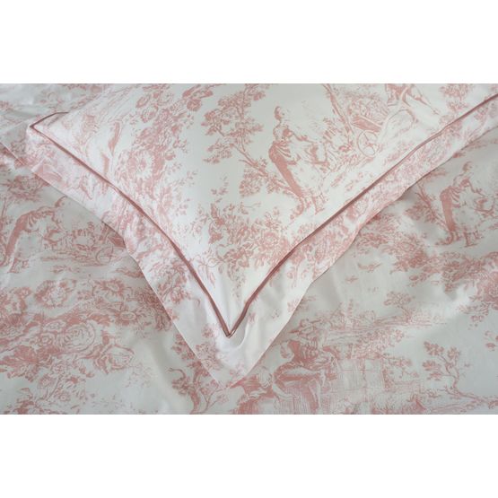 The Lyndon Company PIllowcase Toile De Jouy Pink