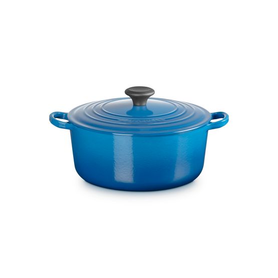 Le Creuset Cast Iron Round Casserole 22cm Marseille Blue