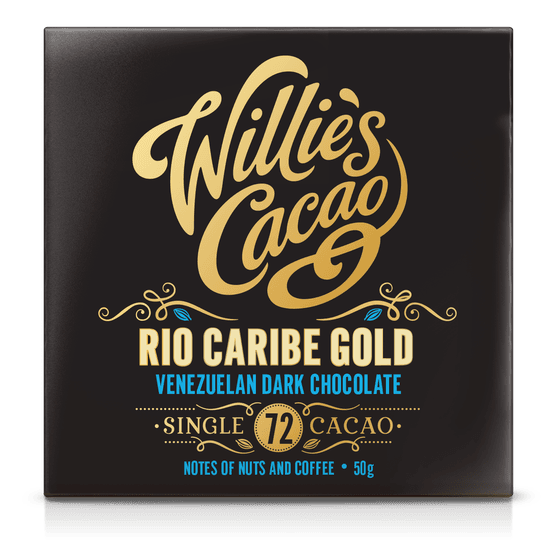 Willies Cacao Rio Caribe Gold Dark Chocolate Bar 50g