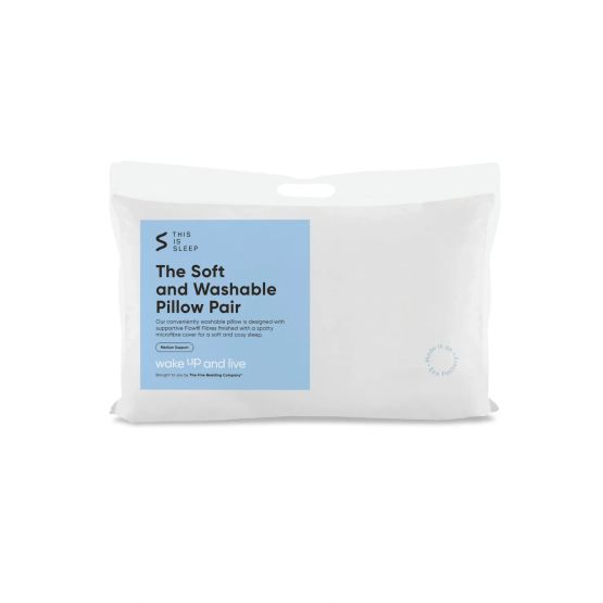 Fine Bedding Soft &amp; Washable Pillow Pair