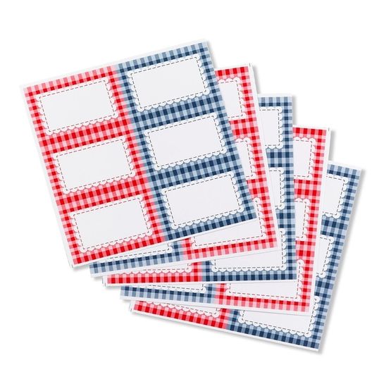 Tala Gingham Preserving Labels Pk30