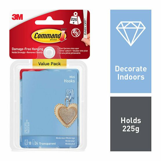 Command 18 Mini Hooks Value pack 17006CLR-VP