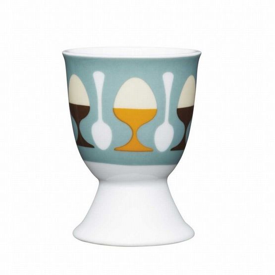 KitchenCraft Retro Eggs Porcelain Egg Cup