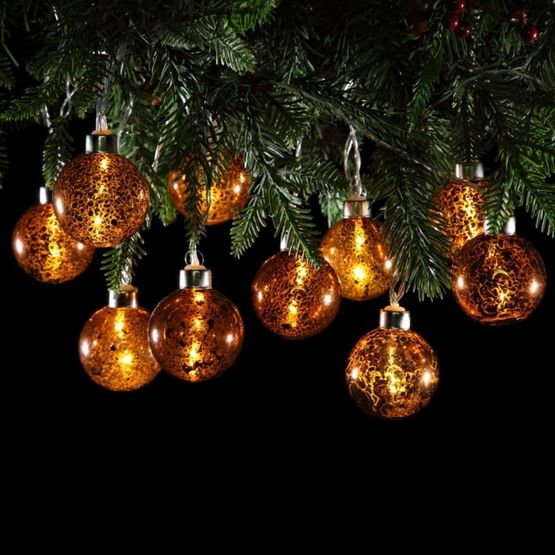 Noma Battery Operated Ball Lights in Copper (10)