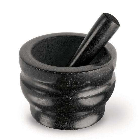 Cole &amp; Mason Black Granite Pestle &amp; Mortar 14cm