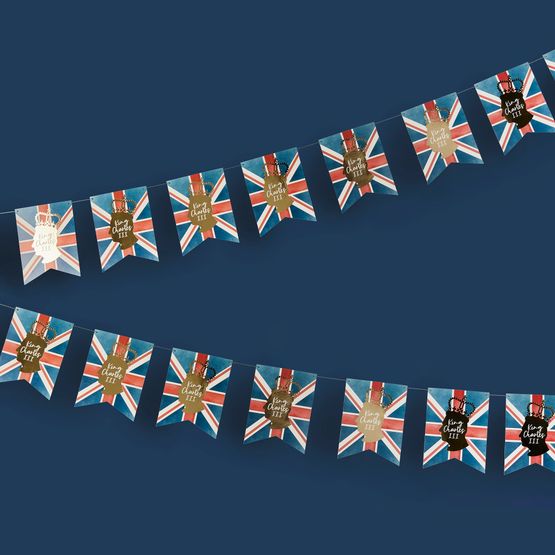 King Charles III Union Jack Bunting 3mtr