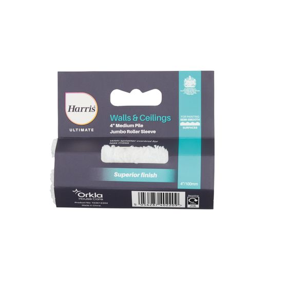 Harris Ultimate Walls &amp; Ceilings Jumbo Medium Pile Roller Sleeve 4inch