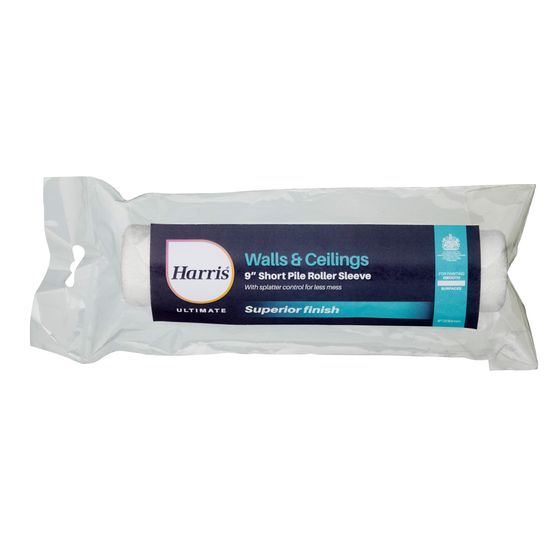 Harris Ultimate Walls &amp; Ceilings Short Pile Roller Sleeve 9in