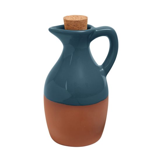 Dexam Sintra Glazed Terracotta Oil Drizzler Ink Blue 150ml