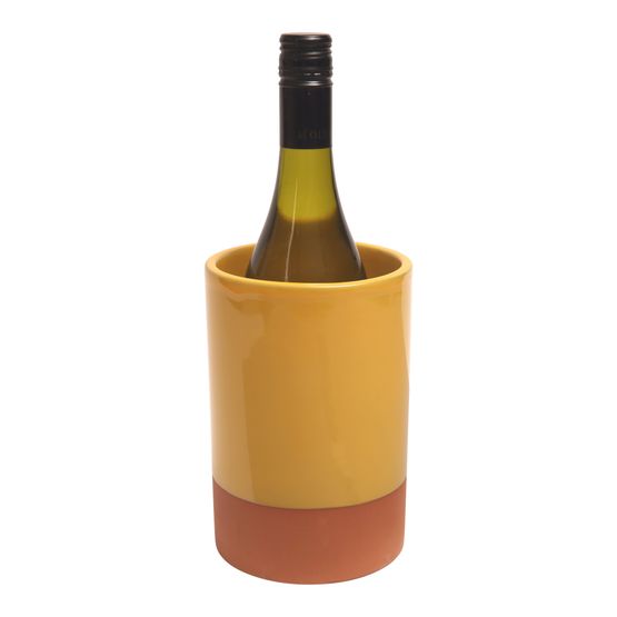Dexam Sintra Glazed Terracotta Wine Cooler Ochre