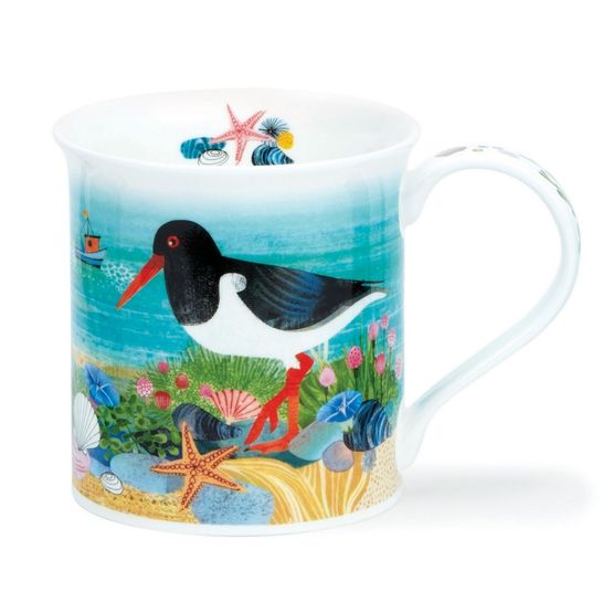 Dunoon Bute Fine Bone China Mug - Seashore Oystercatcher