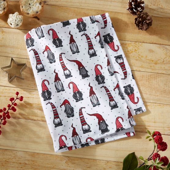 Cooksmart Christmas Gonk Tea Towel &amp; Cutter Set