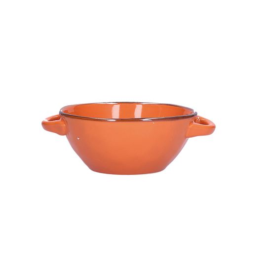 Rose &amp; Tulipani Concerto Handled Soup Bowl Orange 14cm