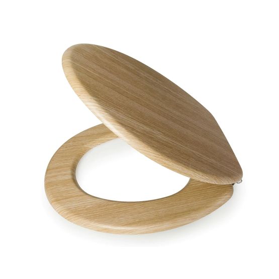 Blue Canyon Hampton Oak MDF Toilet Seat SS Hinge