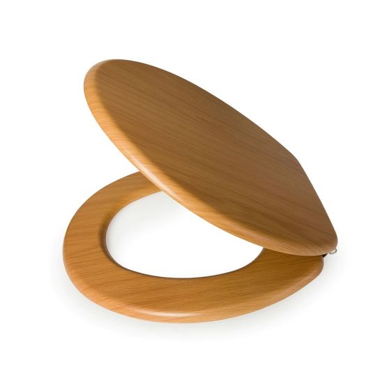 Blue Canyon Hampton Beech MDF Toilet Seat SS Hinge