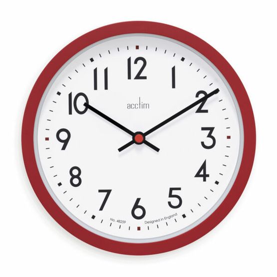 Acctim Elstow Wall Clock Red 22844