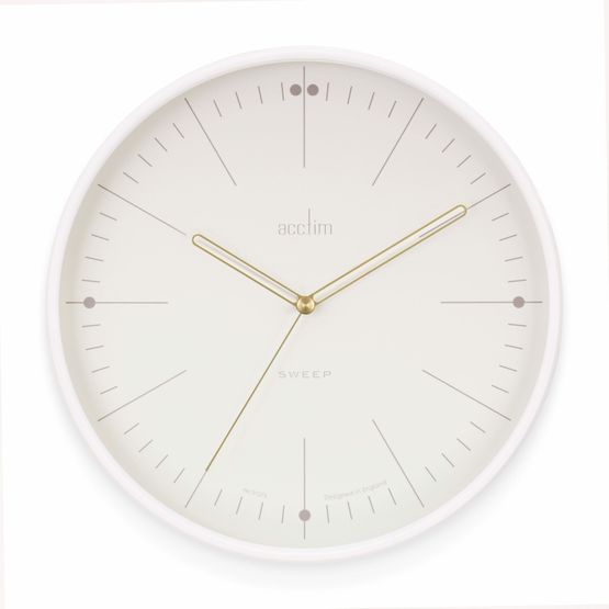 Acctim Solna Wall Clock White 22812