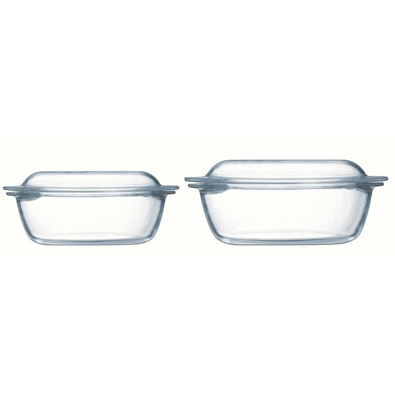 Pyrex Essentials 1.6ltr &amp; 2.2ltr Casserole Set
