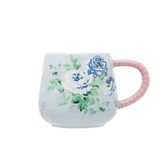 Cath Kidston Archive Rose Blue Twisted Handle Billie Mug
