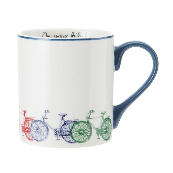 KitchenCraft Mikasa Bike Straight Sided Porcelain Mug