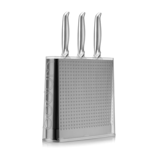 Bodum 80 Years Bistro Knife Block Translucent Grey