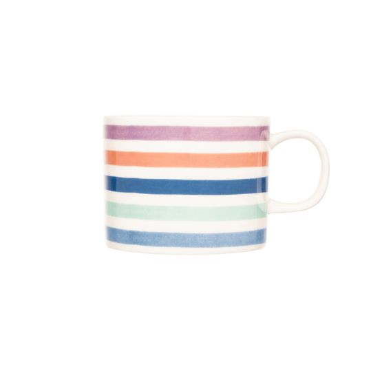Siip Coastal Stripe Short China Mug 300ml