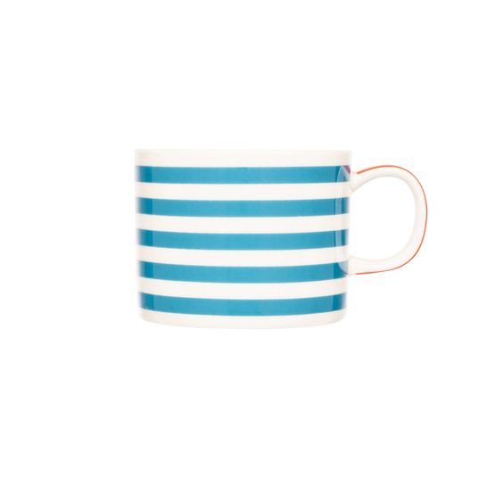 Siip Blue Stripe Short China Mug 300ml