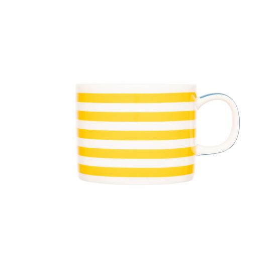 Siip Yellow Stripe Short China Mug 300ml