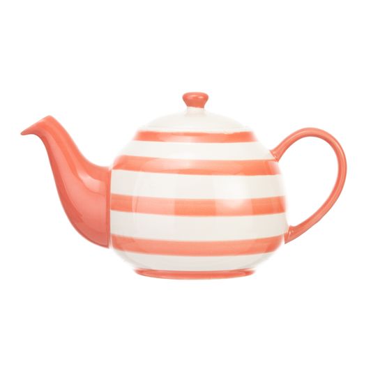 Siip Stoneware Horizontal Red Stripe Teapot 2 Cup - 650ml