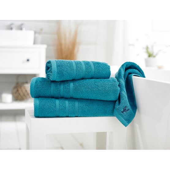 Lobster Creek Kaleidoscope Turquoise 550 GSM Combed Cotton Towels