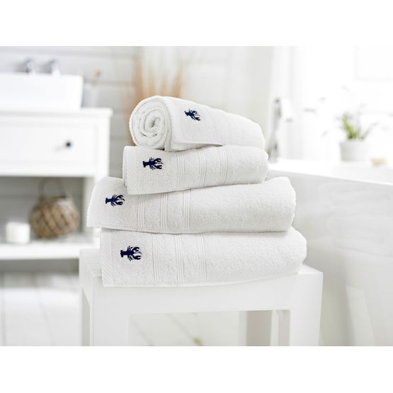 Lobster Creek Kaleidoscope White 550 GSM Combed Cotton Towels