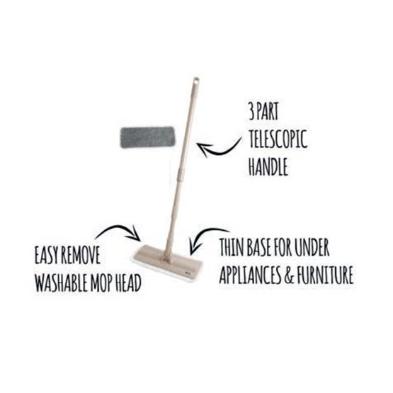 Greener Cleaner 100% Recycled Plastic Telescopic Microfibre Flat Mop