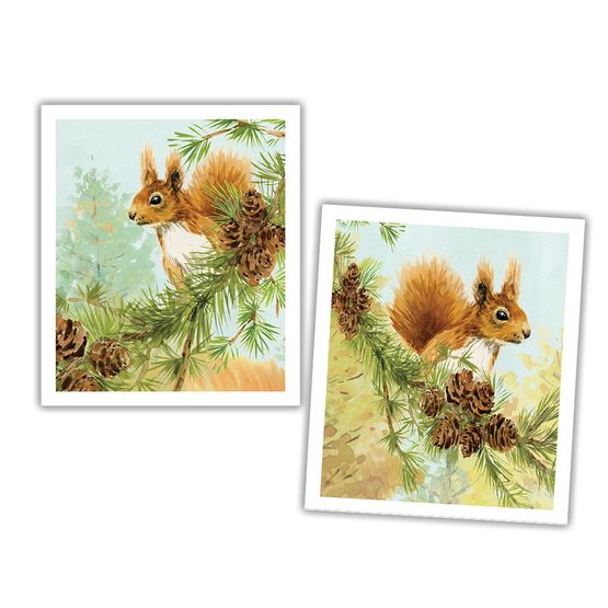 National Trust Squirrel Plant Based Cleaning Cloths Set of 2