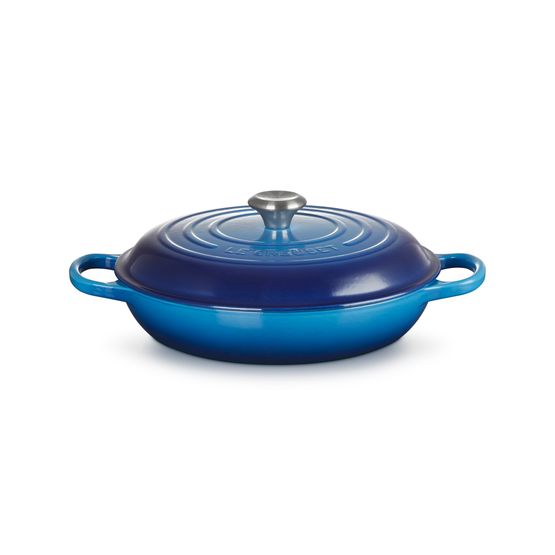 Le Creuset Classic Cast Iron Shallow Casserole 30cm Azure