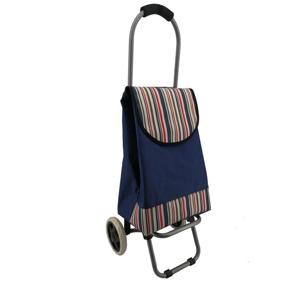Casa &amp; Casa Shopping Trolley Stripe 2 Wheel 12100