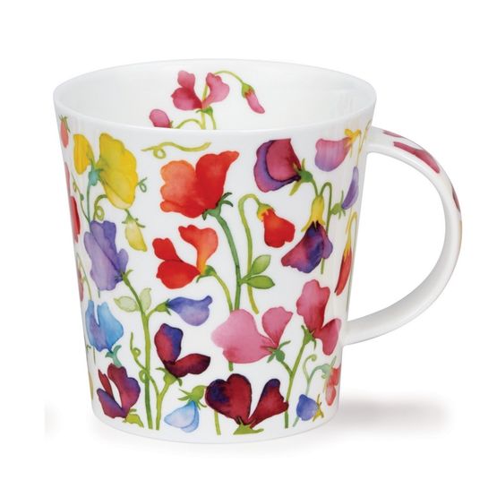 Dunoon Cairngorm Floral Fiesta Sweet Peas Fine Bone China Mug