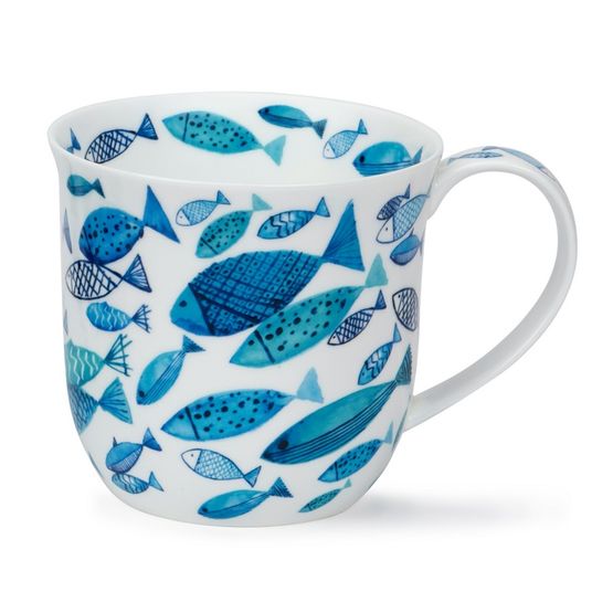 Dunoon Cumbrae Fine Bone China Mug - Go Fish Small