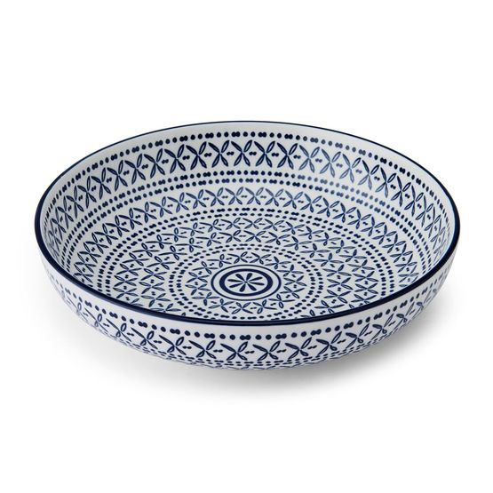 Mikasa Ceramic Pasta Bowl 21cm Blue Mediterranean