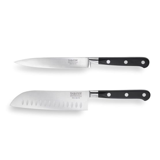 Sabatier Professional 2 Piece Utility &amp; Santoku Knife Set SABST2013