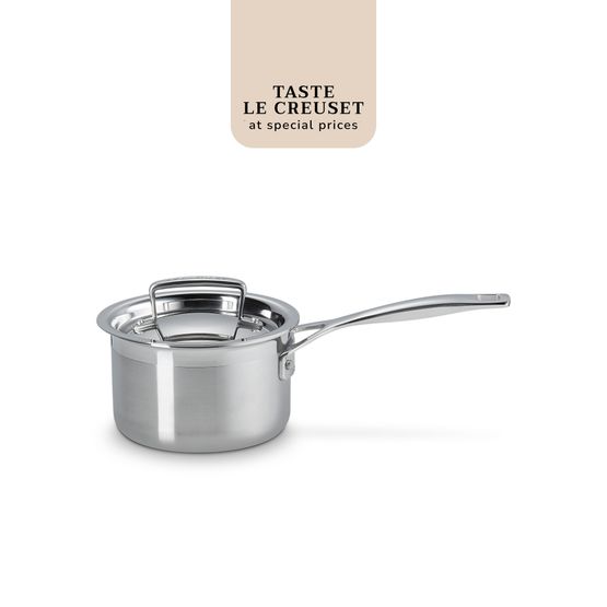 Le Creuset 3ply stainless steel Saucepan and Lid 14cm