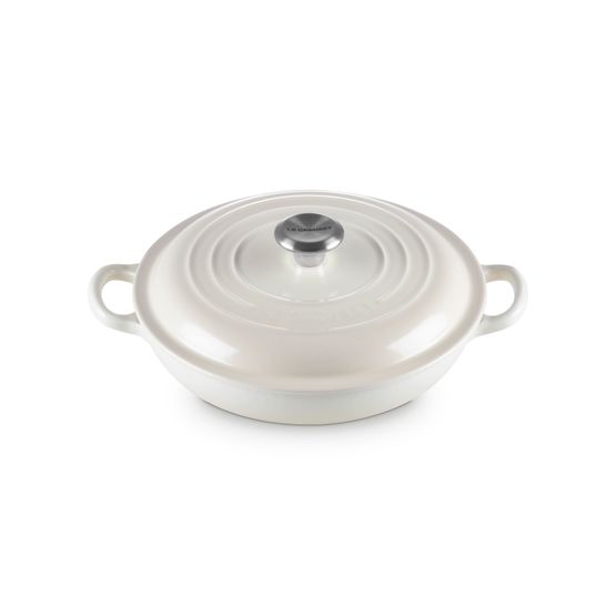 Le Creuset Meringue Signature Cast Iron Shallow Casserole Dish 22cm