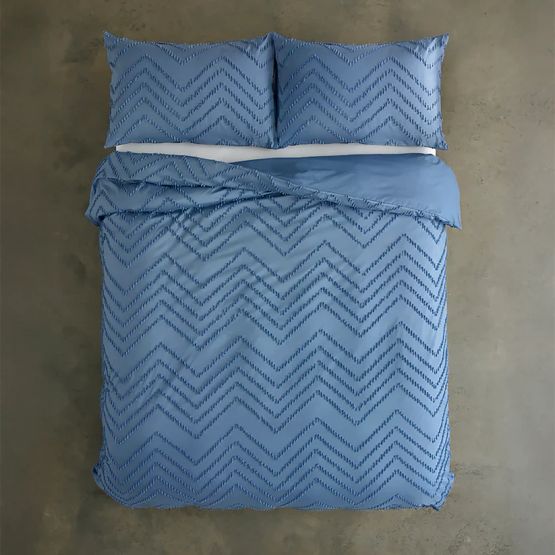 Deyongs 1846 Zig Zag Blue Duvet Set