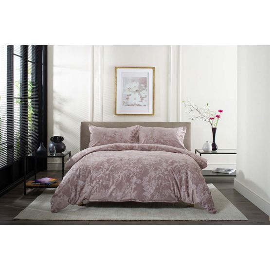 Chatsworth Crushed Velvet Duvet Set Pink