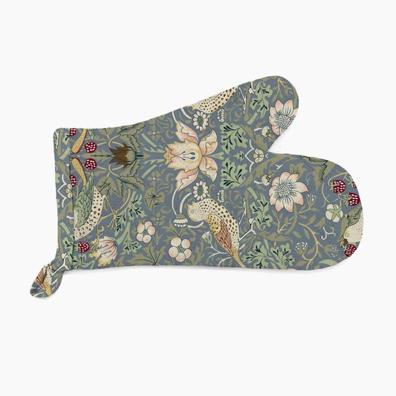 William Morris Strawberry Thief Oven Gauntlet Blue