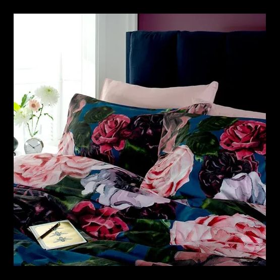Deyongs Bold Peony Duvet Cover Set Blue