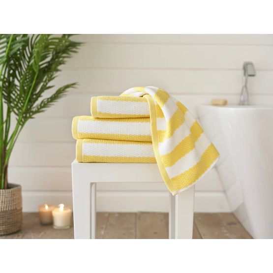 The Lyndon Company Boston Stripe Cotton Towels Yellow