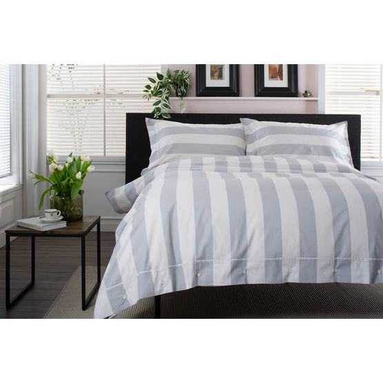 The Lyndon Company West End Bedlinen Duvet Cover Set Grey