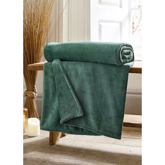 Throw Snuggle Touch Forest Green 140x180cm