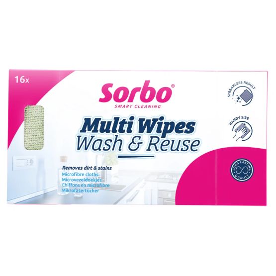 Sorbo Multi Wipes - Wash and Reuse 16 pcs 10S00343