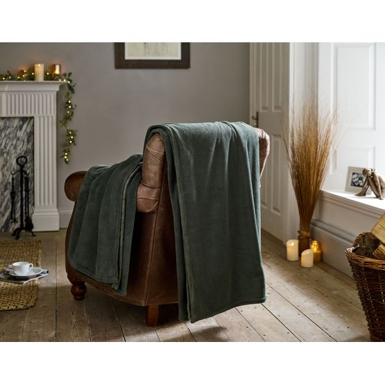 Deyongs The Big One Fleece Throw Thyme 230x270cm